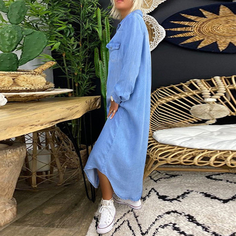 Dlouhé džínové maxišaty