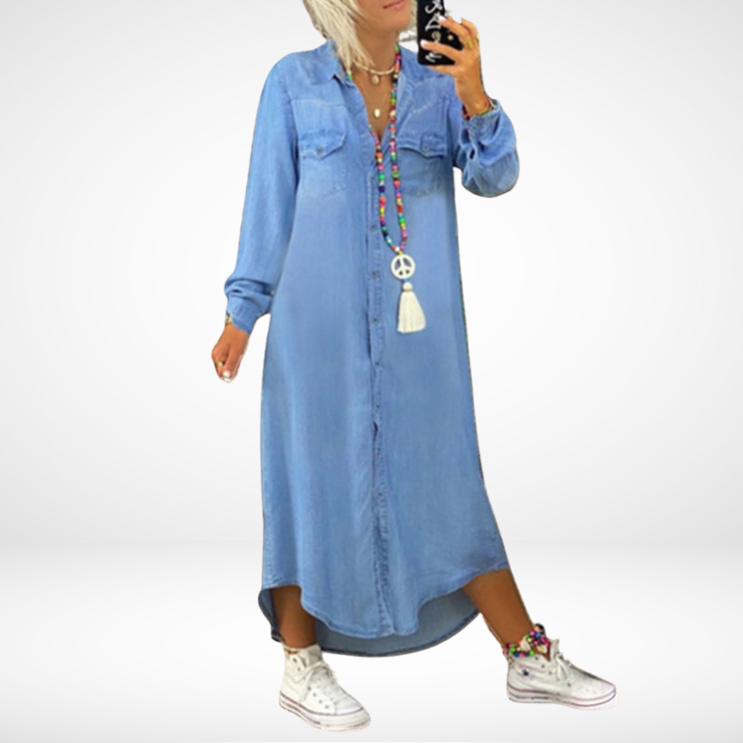 Dlouhé džínové maxišaty