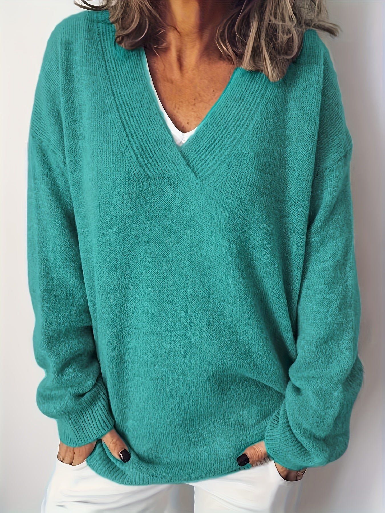 Modova™  | Měkký V-neck svetr