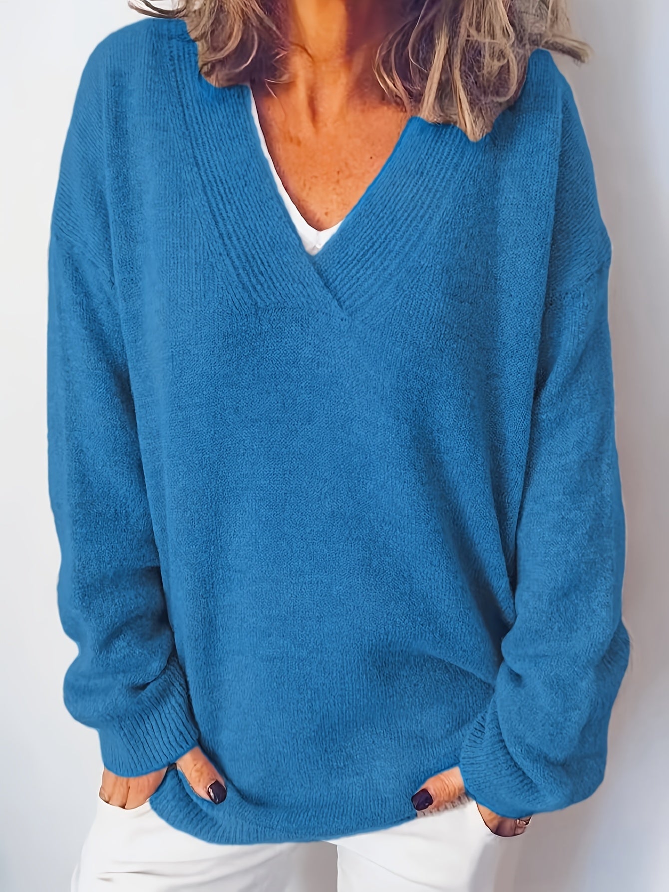 Modova™  | Měkký V-neck svetr